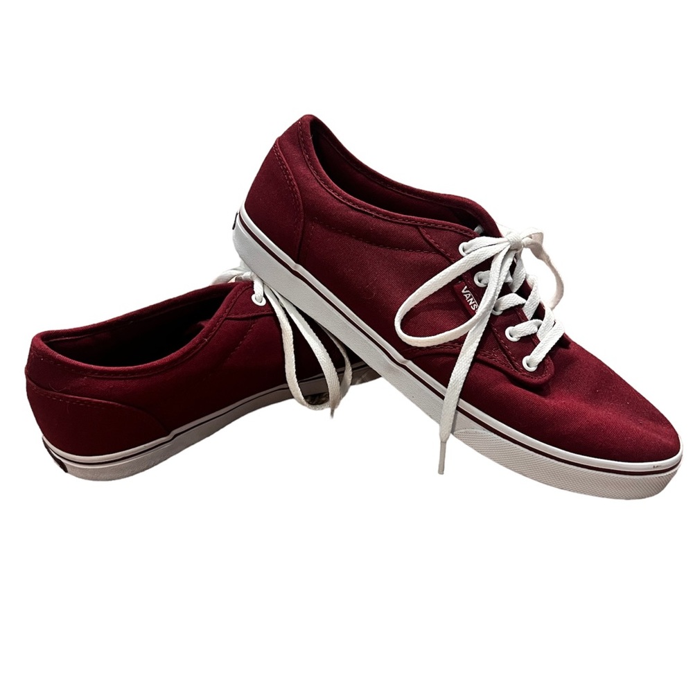 Vans Brand New Maroon and White Casual Lace up Shoes Size 8. EUC
